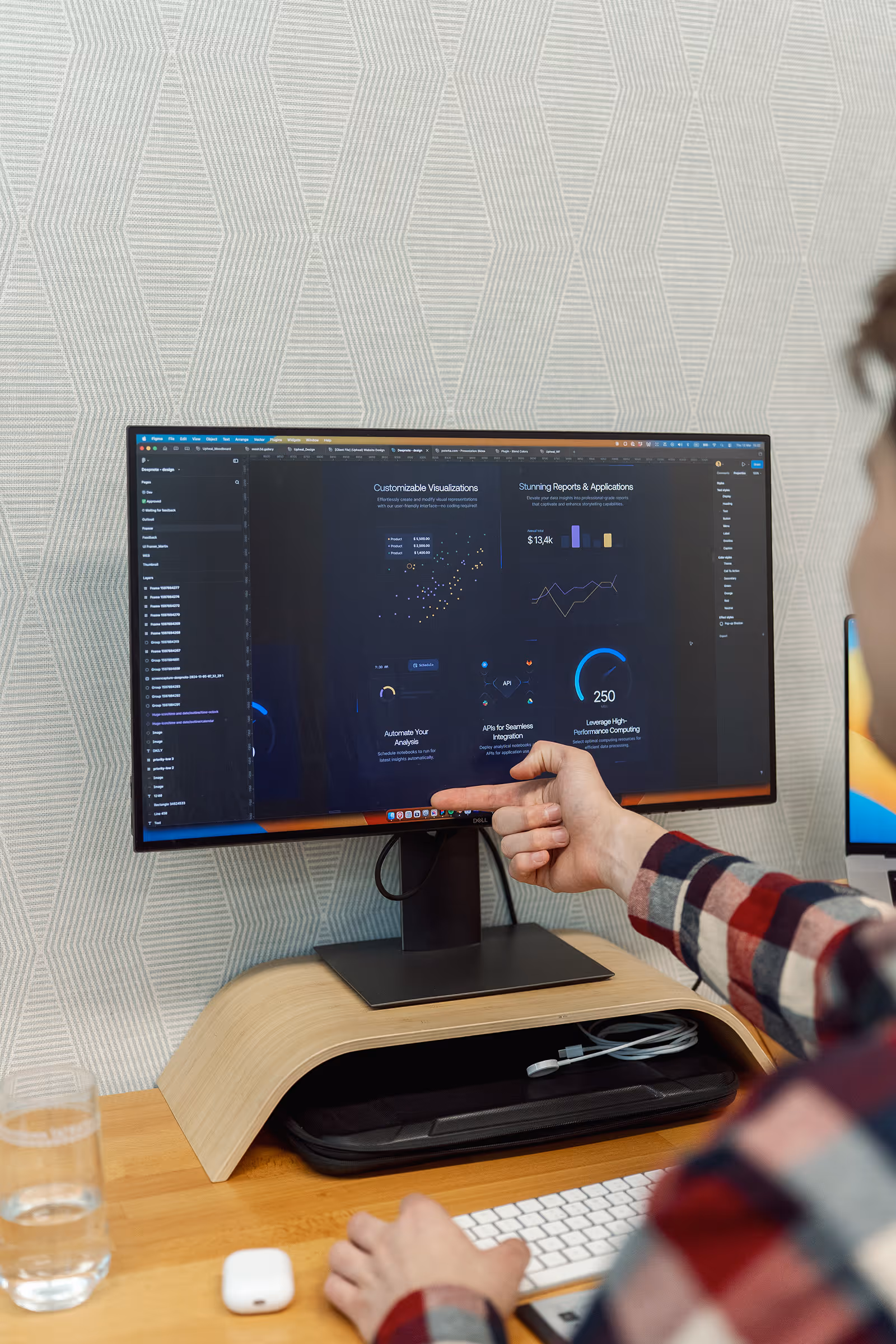 Reviewing information on a connected software platform