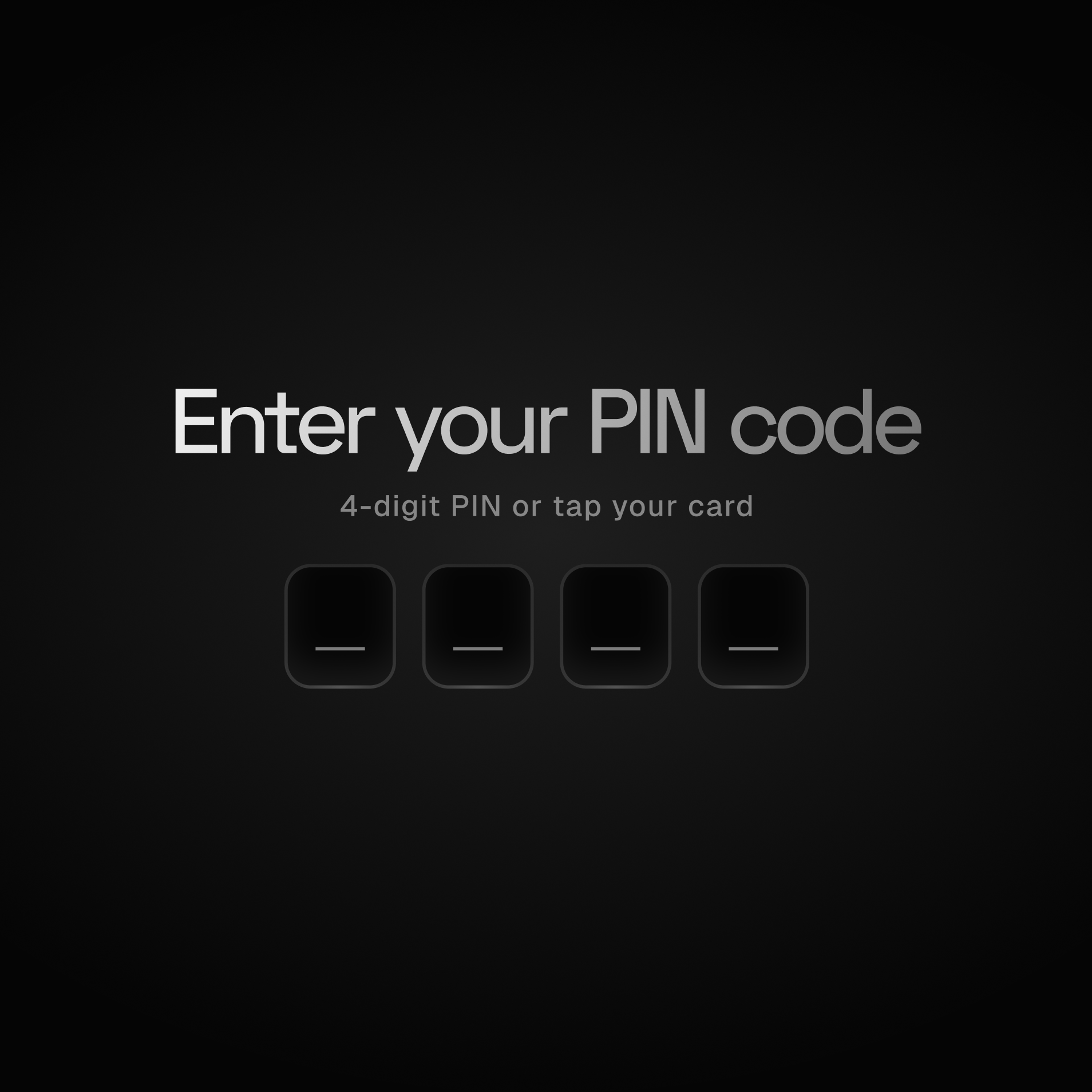 Operator PIN entry before accessing the machine