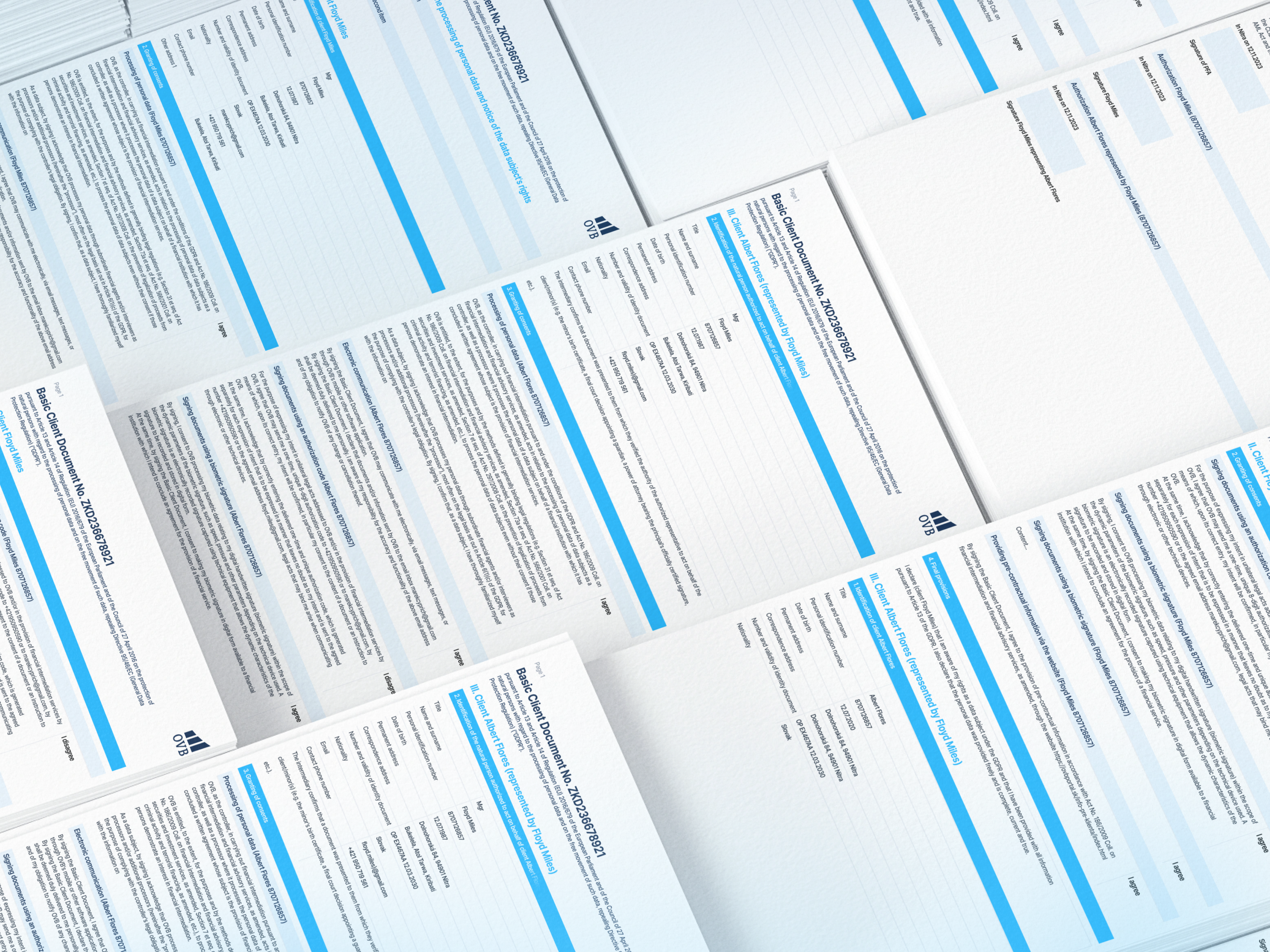 Standardised client documents generated from ZKD onboarding