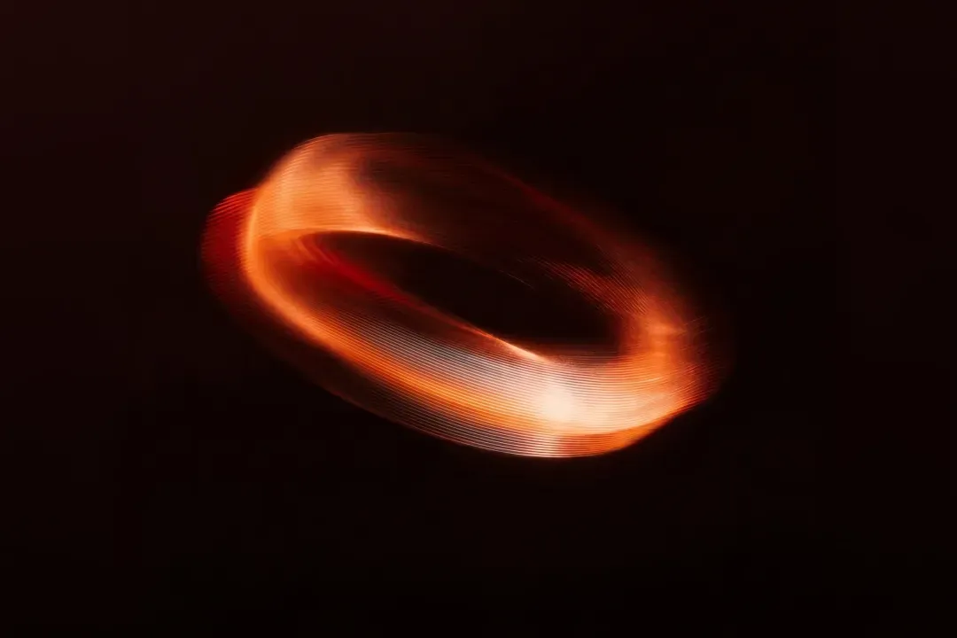 Glowing red abstract AI artwork