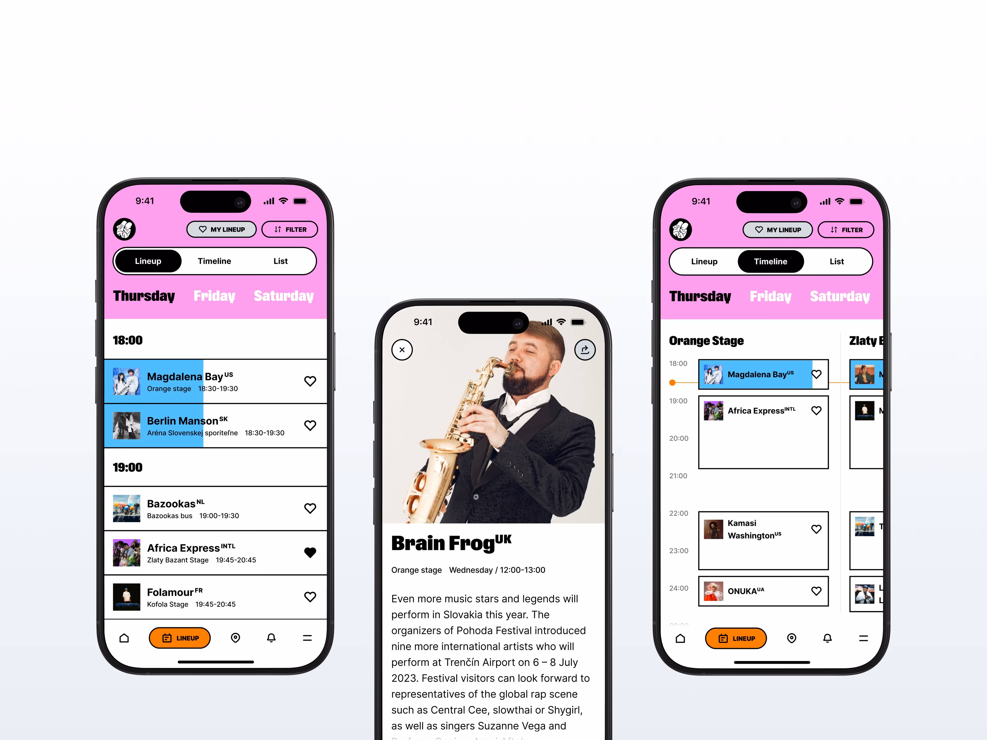Pohoda programme, artist details and personal lineup