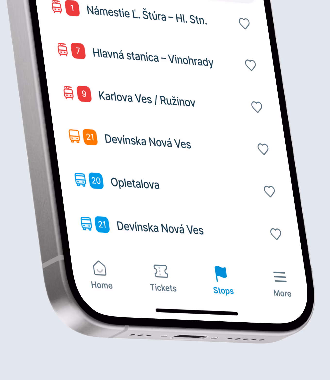IDS BK passenger app showing ticket buying and journey planning